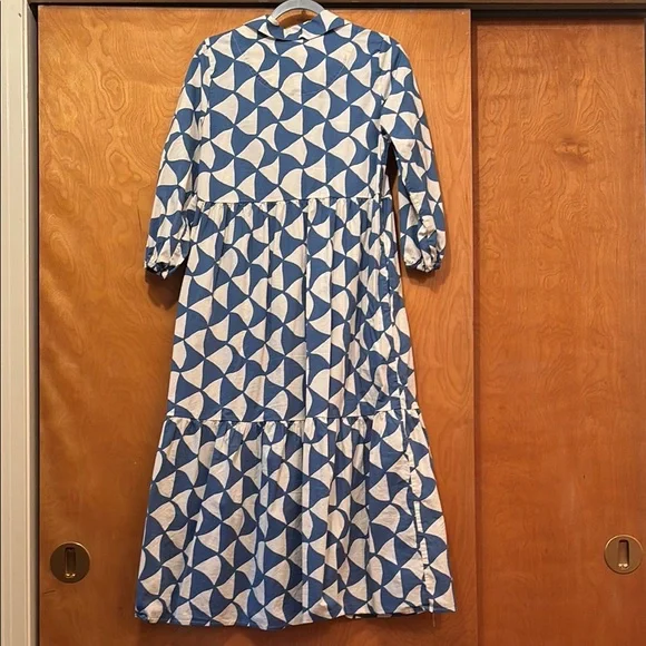 Rachel ZoeBlue Geometric Patterned Women's Dress - Picture 7 of 8